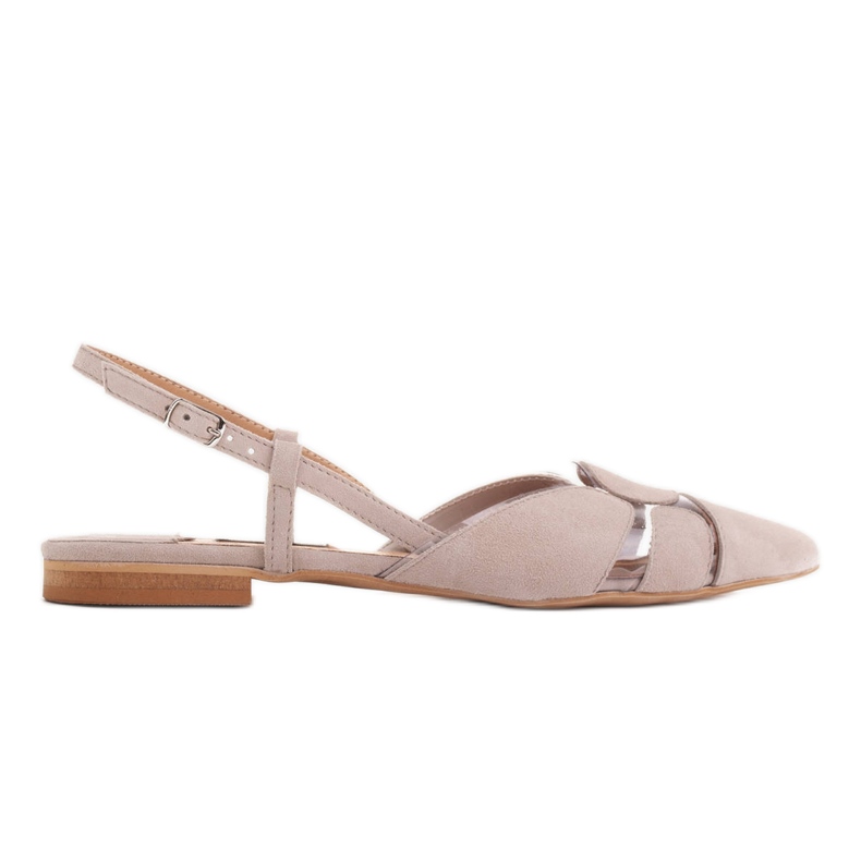 Marco Shoes Sandali realizzati in pelle scamosciata e materiale trasparente beige