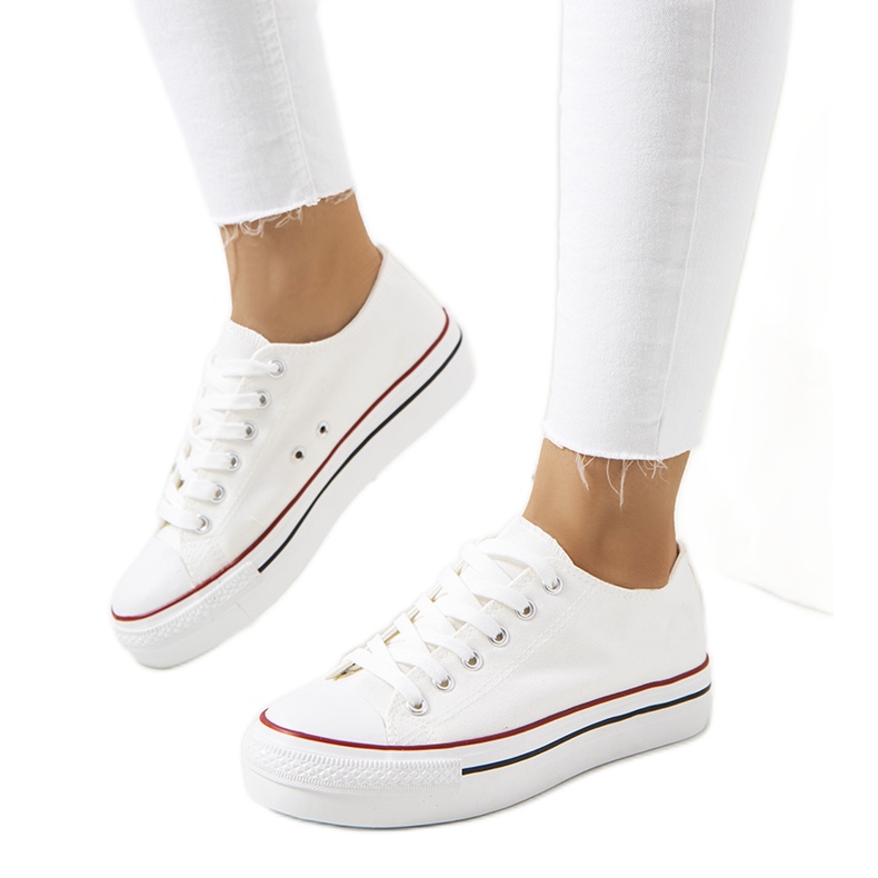 Sneakers bianche sulla piattaforma Wessel bianca
