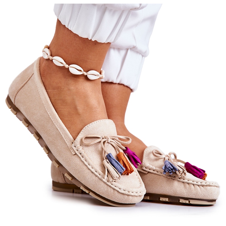 PS1 Mocassini da donna in camoscio beige chiaro Wilessa