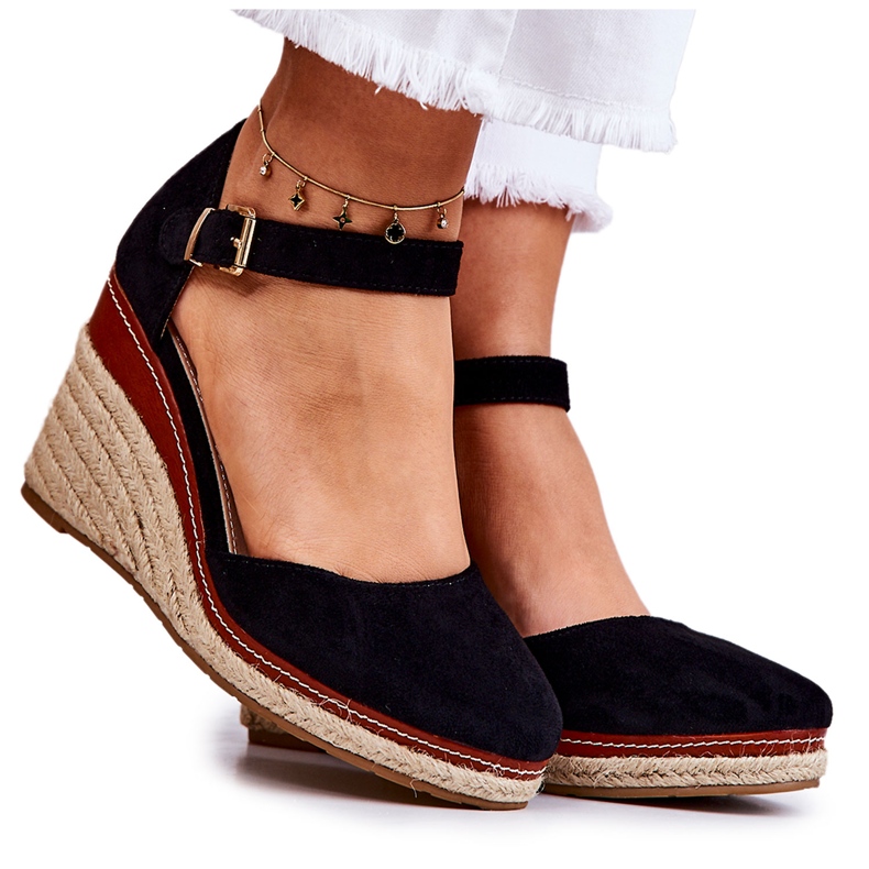 PS1 Espadrillas Nere Da Donna Con Zeppe Tamarill nero