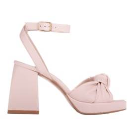 Marco Shoes Sandali con plateau rosa cipria beige