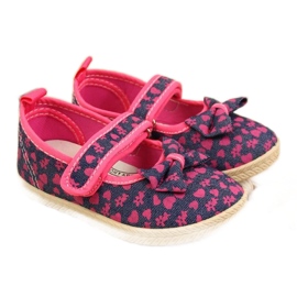 Ballerine Sneakers Blu Navy Jr American Club rosa