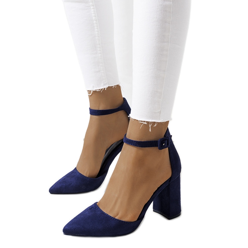 Décolleté blu navy sul palo Groen
