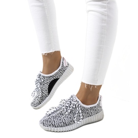 Calzini bianchi ricamati bianca nero