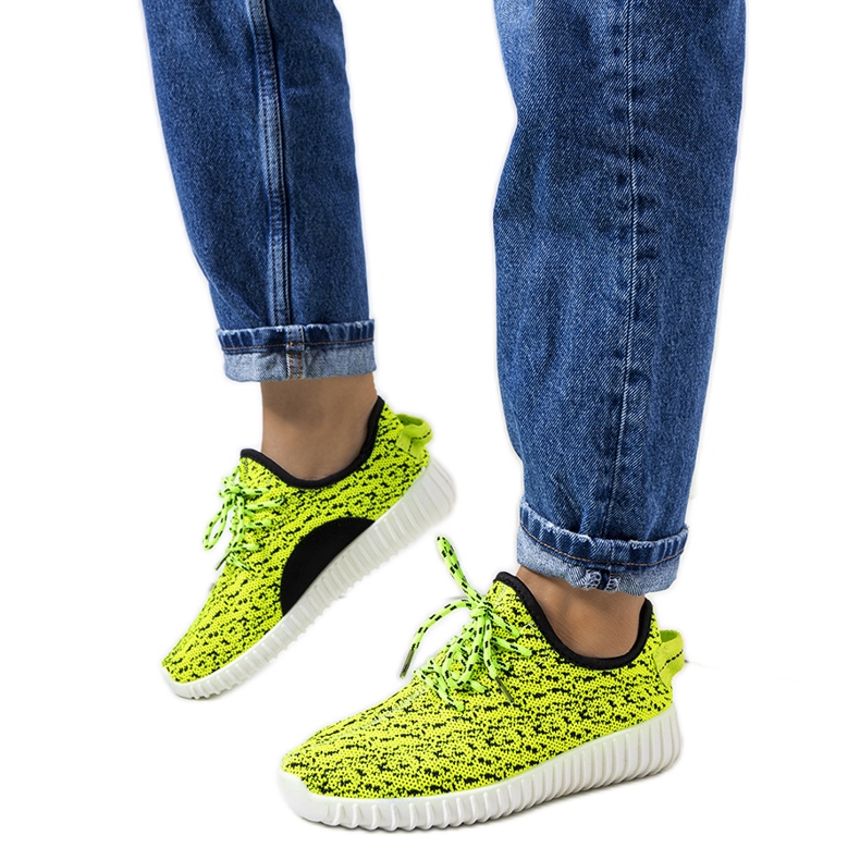 Sneakers al neon verde Mulder nero