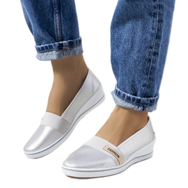 Sneakers con zeppa argento Klink