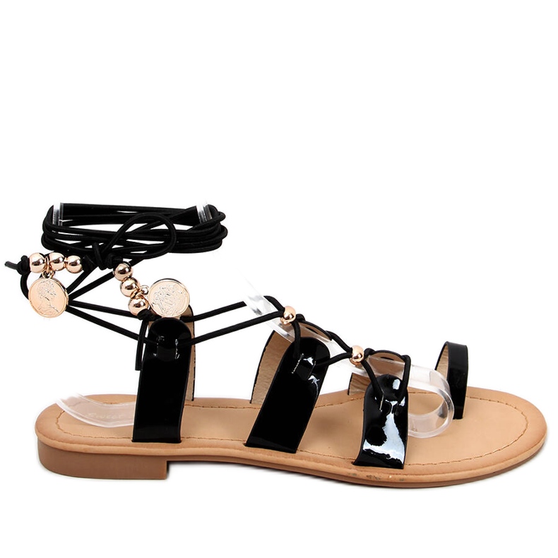 Sandali gladiatore Niala neri nero