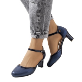 Décolleté Stayner lucide blu navy
