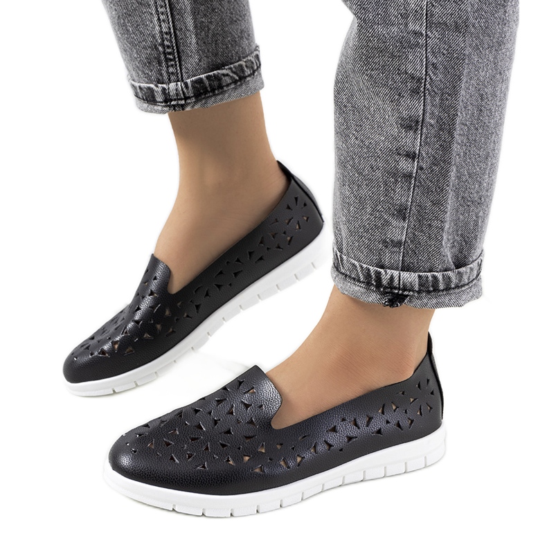 Sneakers nere Borg traforate nero