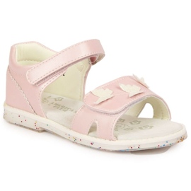 Sandali con velcro rosa acceso At the American Club