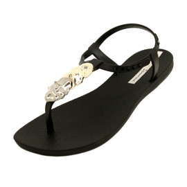 Infradito con Decoro Ipanema 83182 nero 23526 argento d'oro