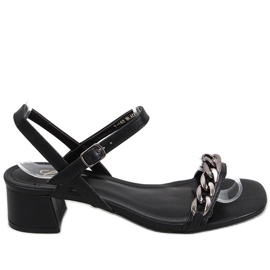 Sandali con tacco basso Daphne Black nero