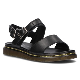 Sandali in pelle Filippo DS2040/22 Bk nero