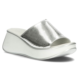 Ciabatte in pelle Filippo DK3614/22 Si argento