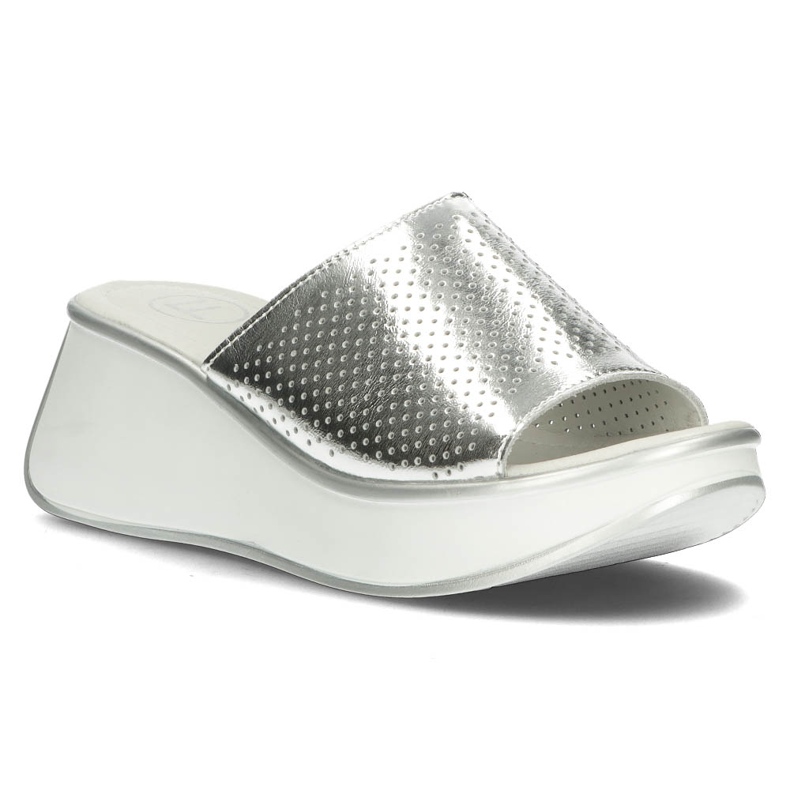 Ciabatte in pelle Filippo DK3614/22 Si argento d'argento