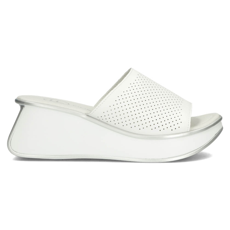 Ciabatte in pelle Filippo DK3614 / 22 Wh bianche bianca