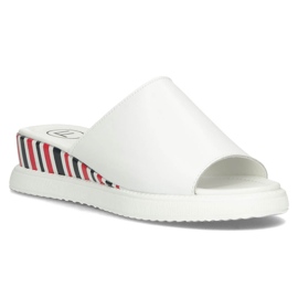 Ciabatte in pelle Filippo DK3615 / 22 Wh bianche bianca