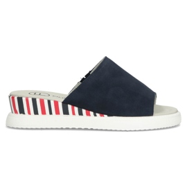 Ciabatte in pelle Filippo DK3615/22 Nv blu navy