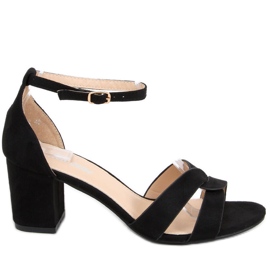 Sandali con tacco Moly Black nero