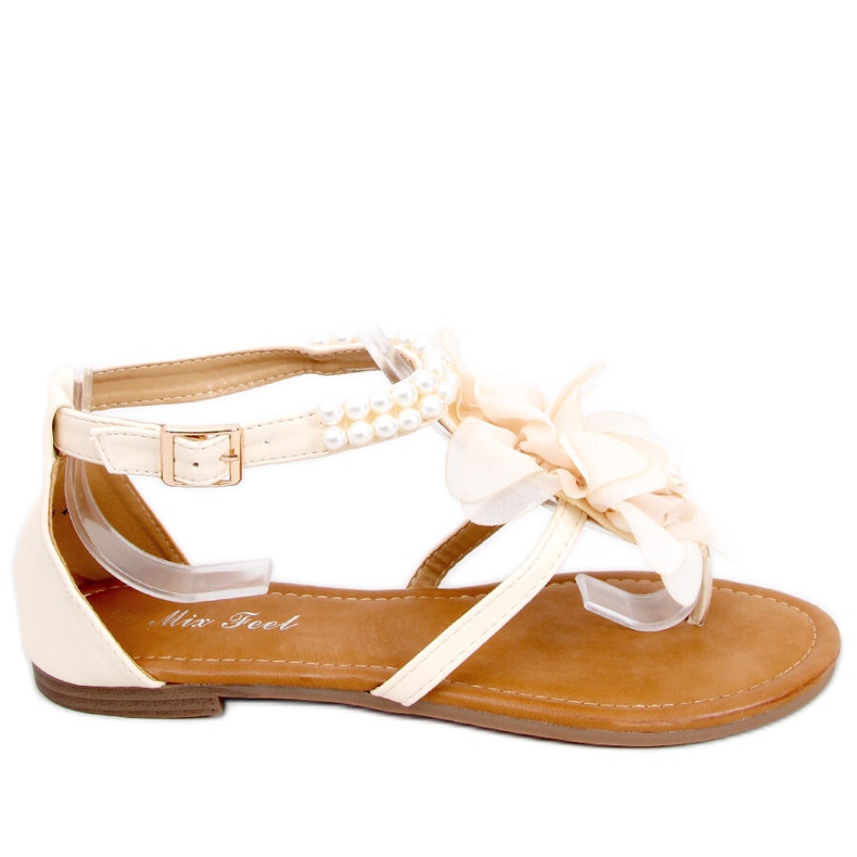 Sandali con perle Debby Beige