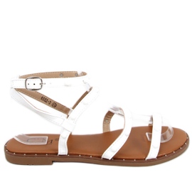Sandali gladiatore bianco nocciola bianca