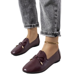 Mocassini bordeaux Carlsen rosso