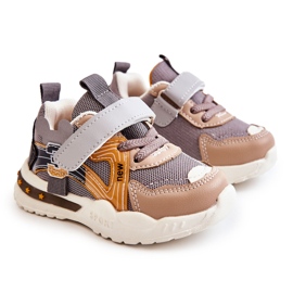 PJ2 Calzature Sportive in Tessuto per Bambini Grigio-Marrone Nathine
