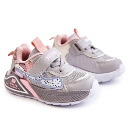 PJ2 Scarpe sportive leggere per bambini grigie Snoopy rosa