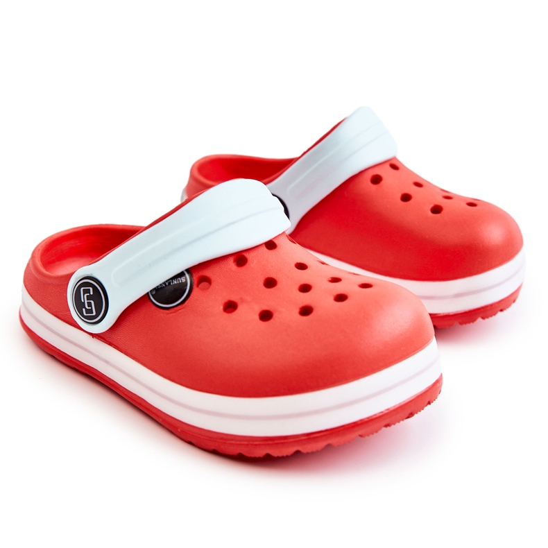 Comode pantofole per bambini Crocs Red Colly rosso