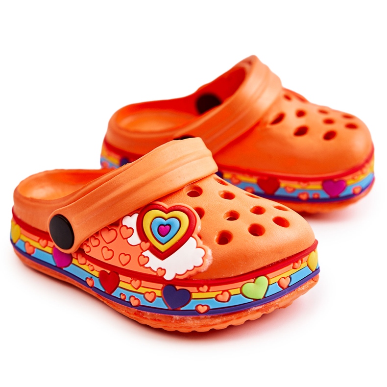 Ciabatte per bambini in schiuma Crocs Orange Charie arancia