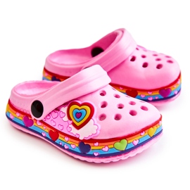 Ciabatte per bambini in schiuma Crocs rosa Charie