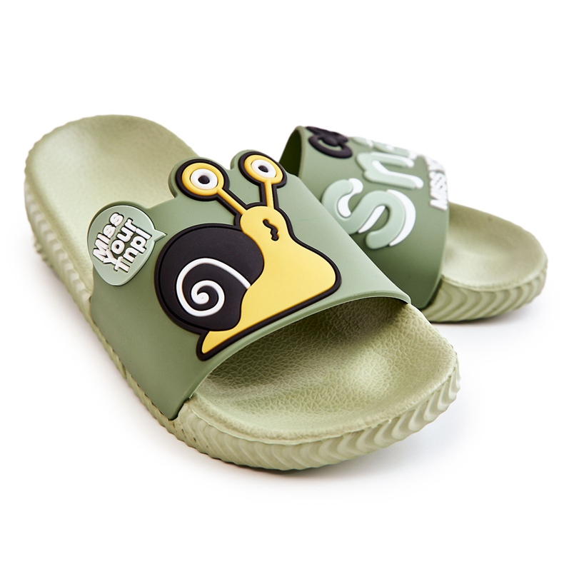 Ciabatte a lumaca verde chiaro per bambini