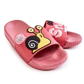 Ciabatte a chiocciola rosa scuro per bambini leggere