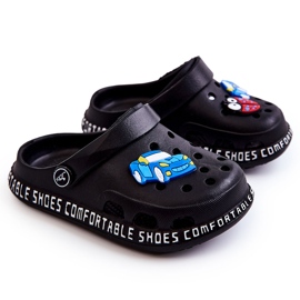 Pantofole leggere per bambini Kroks con decorazione Bertis nera nero