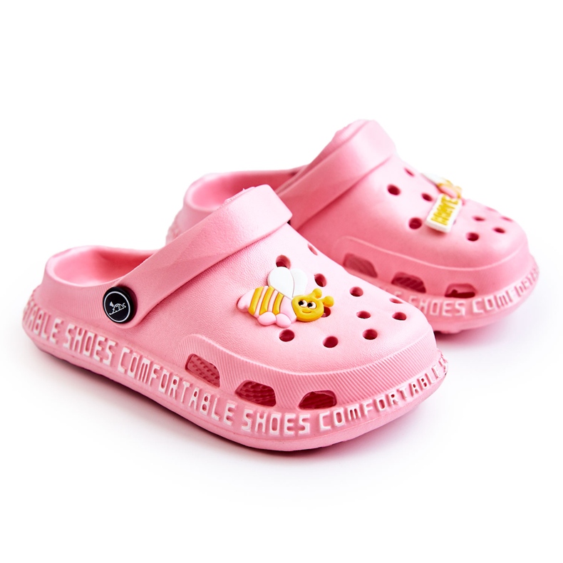 Ciabatte per bambini leggere con decorazione rosa Bertis