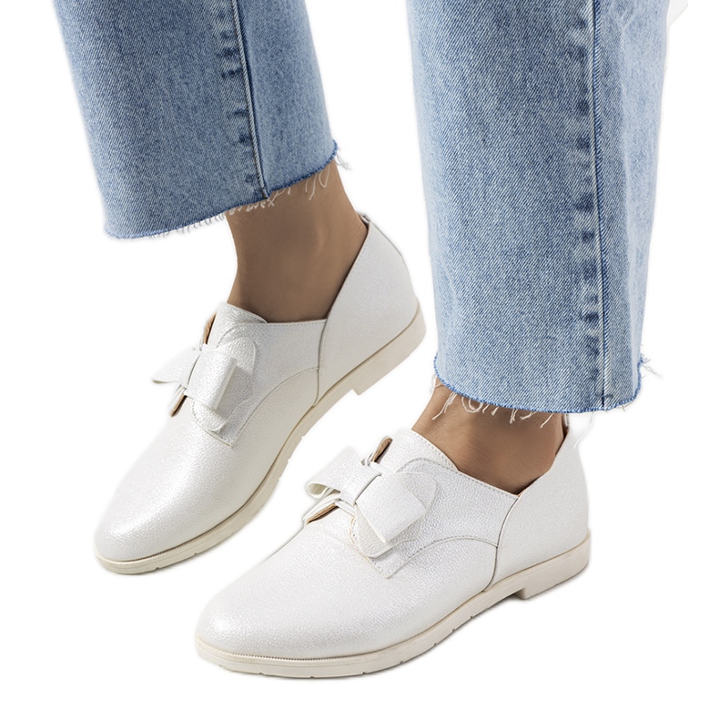 Francesine bianche con fiocco Korner bianca