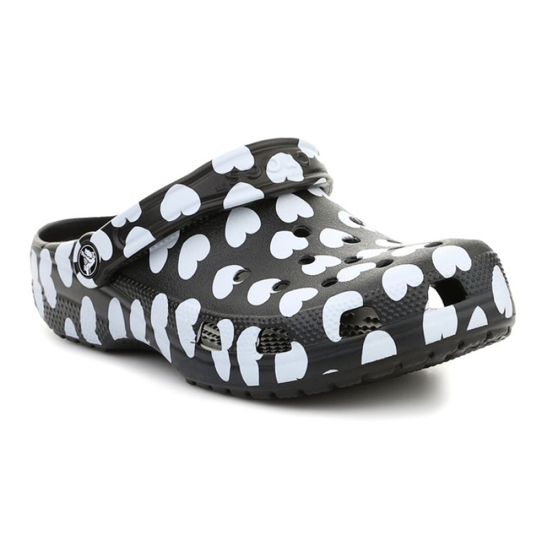Zoccolo Crocs Classic Heart Print W 207679-066 nero