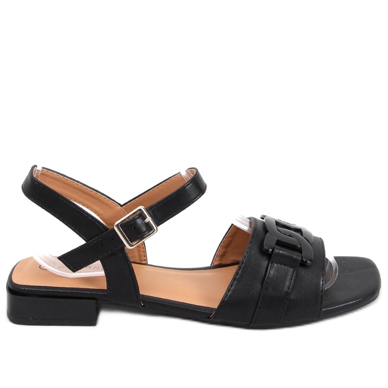 Sandali con tacco basso Iona Black nero