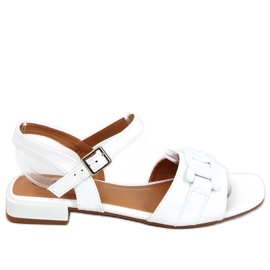 Sandali con tacco basso Iona White bianco