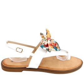 Infradito con fiocco Odette White bianca
