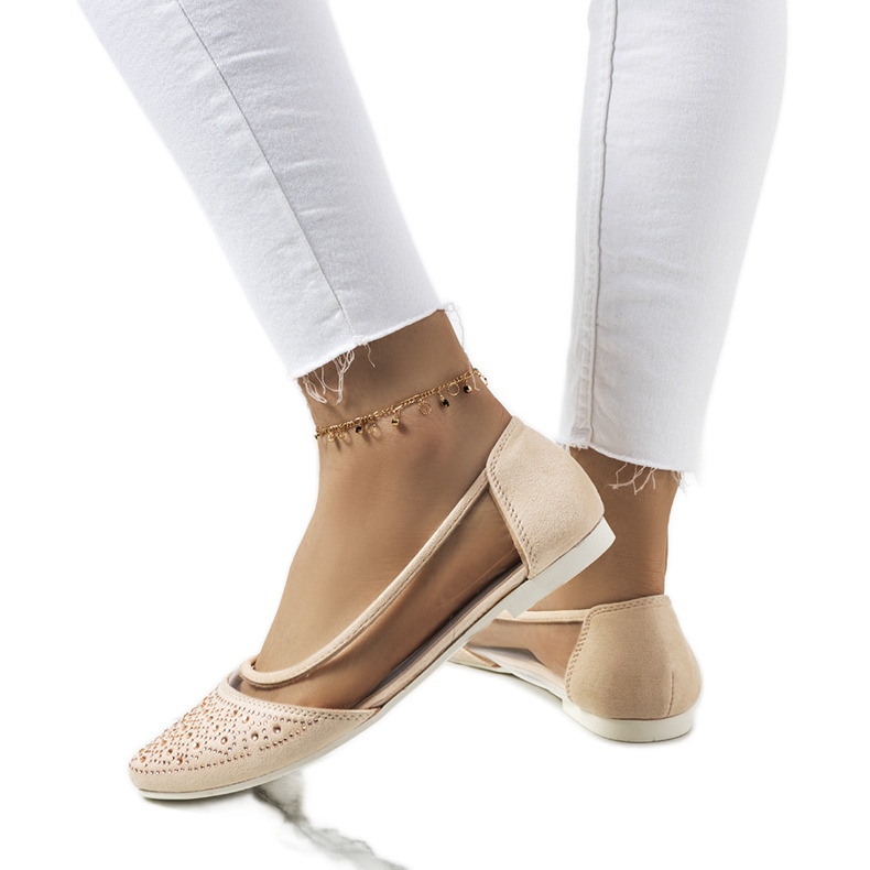 Ballerine Marx semitrasparenti beige
