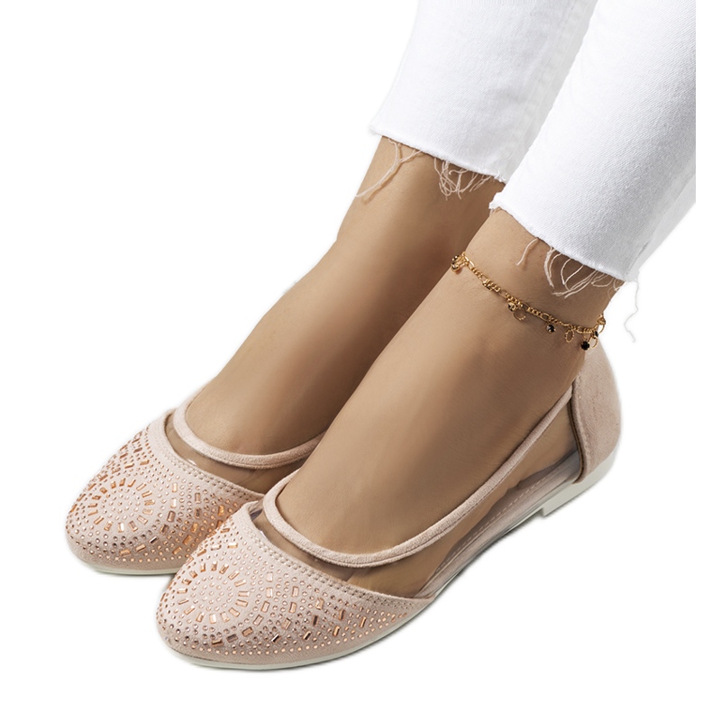 Ballerine Malene semitrasparenti beige