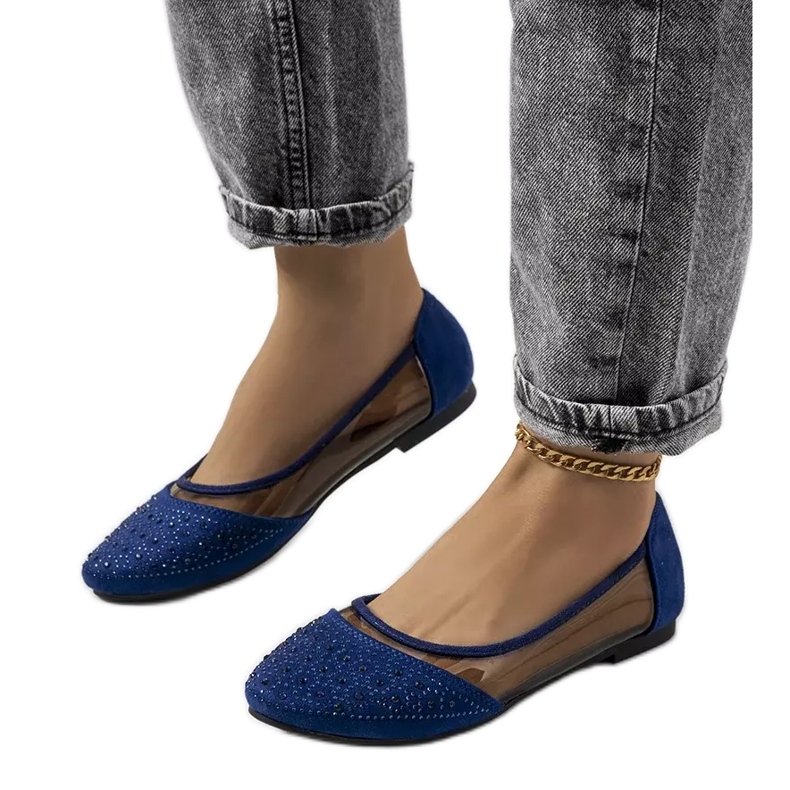 Ballerine Marx semitrasparenti blu navy