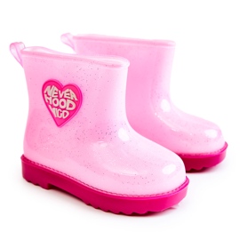 Stivali da pioggia rosa per bambini