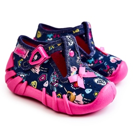 BEFADO S.A. Ciabatte Befado Supergirl con fiocco 110P456 blu navy