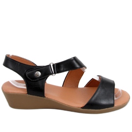 Sandali con zeppa bassa Shary Black nero