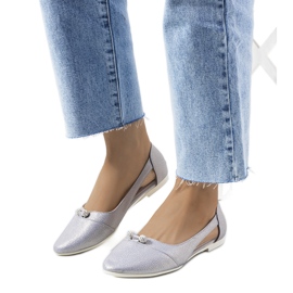 Ballerine raglan argento semitrasparente