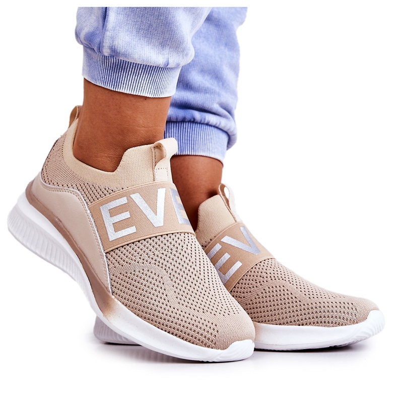 Vinceza Scarpe Sportive da Donna Slip-on Beige Lorane