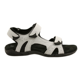 Sandali American Club HL53/22 con inserto in pelle LT.Grigio