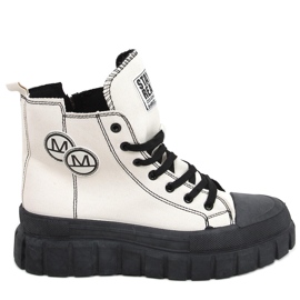 Sneakers alta Kaya BEIGE / NERO